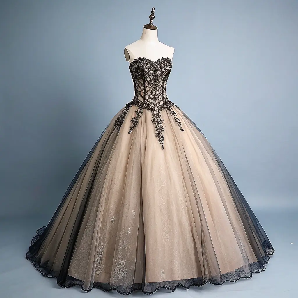 Vintage-inspired Tulle Ballgown