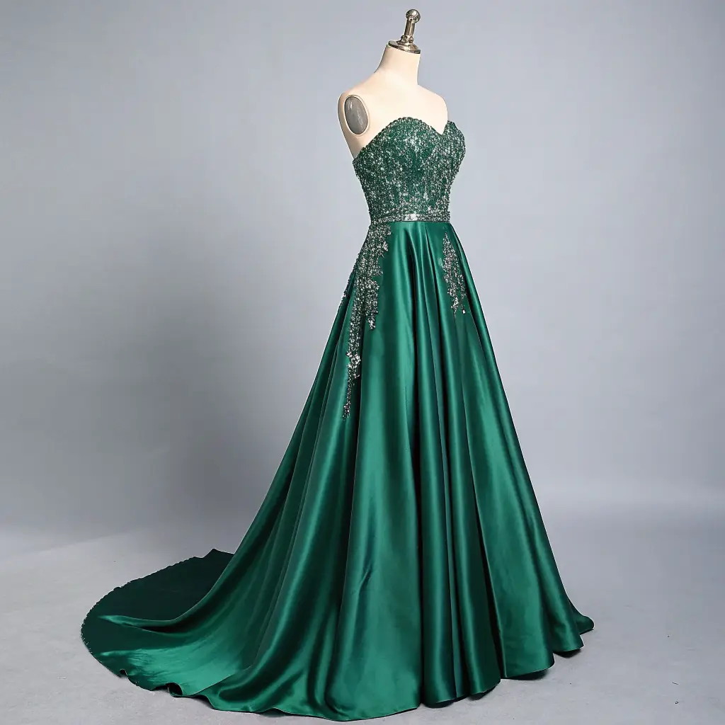 Elegant Satin Wrap Dress